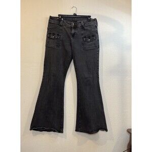 Gap Jeans Women's  Y2K Flare Low Rise 32, 14R Regular Black